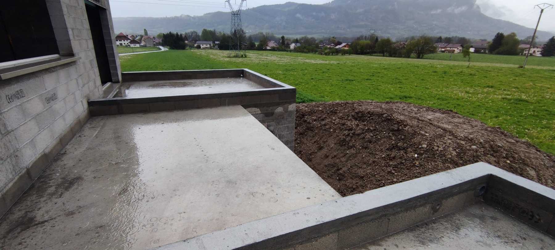 Terrasses en béton avant étanchéité